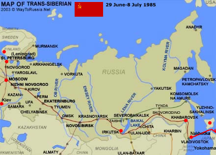 map of trans-siberian railway